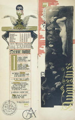 The Black Mass, the month of August for a magic calendar published in 'Art Nouveau' review, 1896 (co de Manuel Orazi