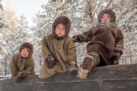 Kids games in Northern Russia
