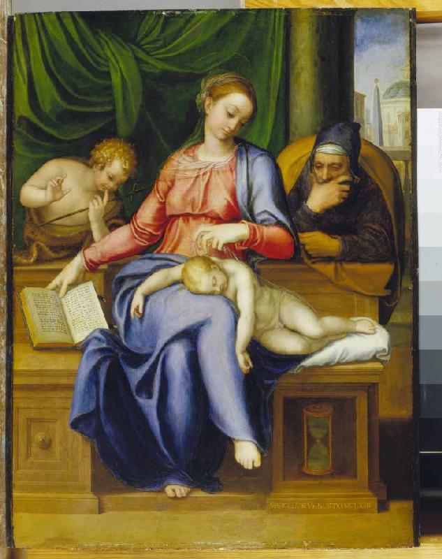 María con el niño, San José y San Juan de Marcello Venusti