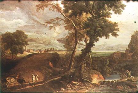 Landscape with a Torrent and Monks de Marco Ricci