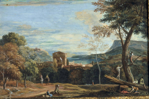 M.Ricci /Landscape w.Woodcutters/ c.1720 de Marco Ricci