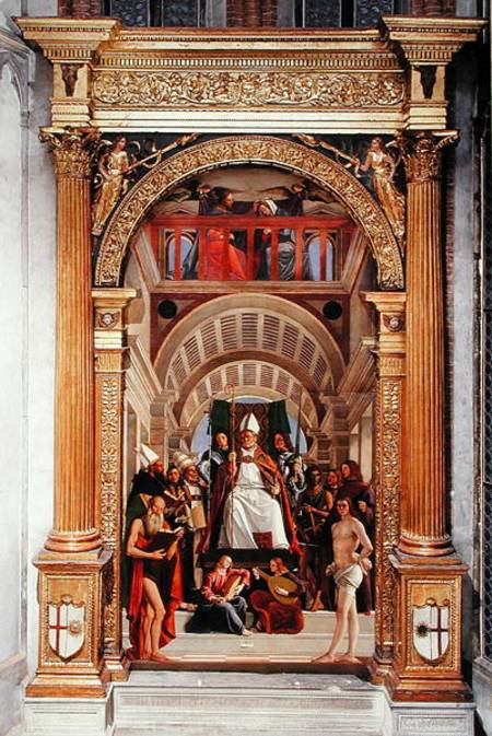 Saint Ambrose with saints from the Altarpiece of Saint Ambrose de Marco Vivarini