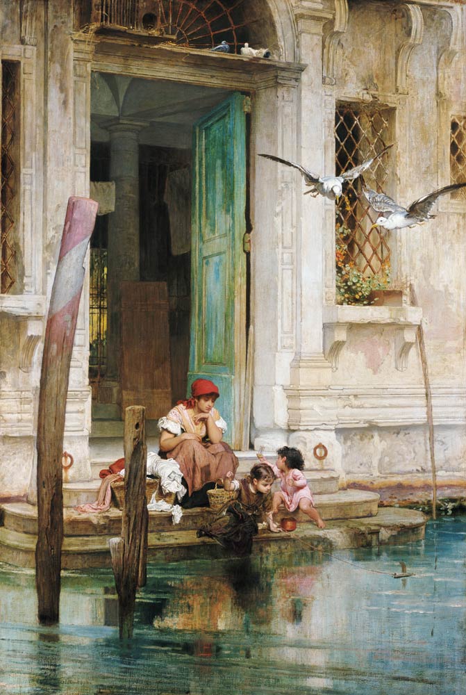 By the Canal, Venice de Marcus Stone
