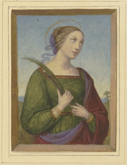 Brustbild einer Heiligen mit Palme de Marie Ellenrieder