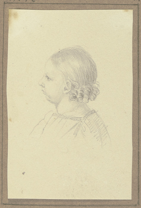 Brustbild eines kleinen Mädchens im Profil nach links de Marie Ellenrieder