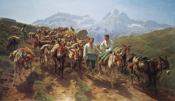 Mules when crossing the Pyrenees de Maria-Rosa Bonheur