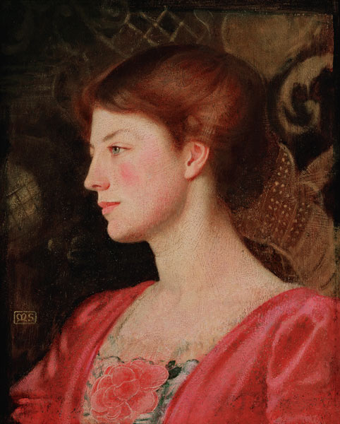Portrait of Lady Irene Stokes (nee Ionides) de Marianne Stokes