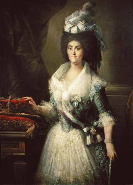 Portrait of Queen Maria Luisa (1751-1819) de Mariano Salvador de Maella