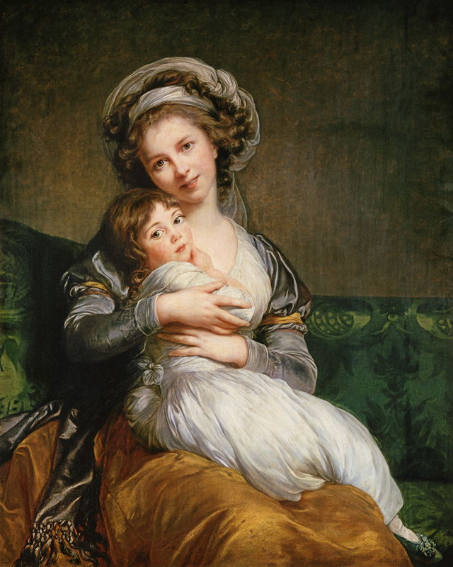 Portrait of the artist with her daughter de Marie Elisabeth-Louise Vigée-Lebrun