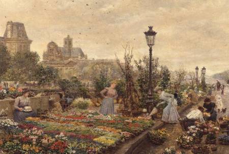 The Flower Market de Marie François Firmin-Girard