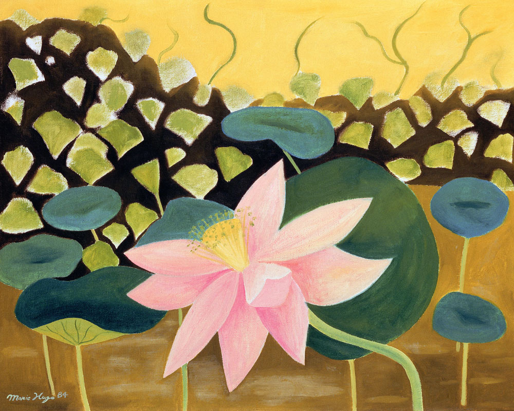 Lotus Flower, 1984 (oil on board)  de Marie  Hugo
