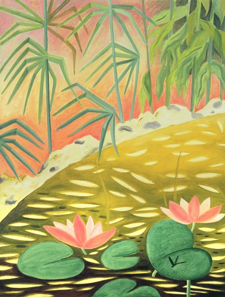 Water Lily Pond I, 1994 (oil on canvas)  de Marie  Hugo