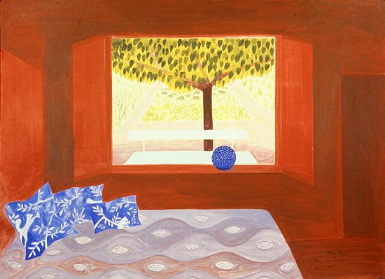 The Studio Window, 1987 (acrylic on board)  de Marie  Hugo