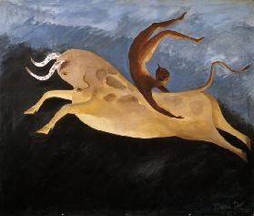 Taureau au Danseur Cretois, 1987 (acrylic on canvas) 