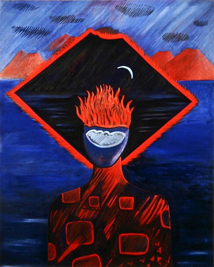 Vulcain en Feu, 1990 (oil on canvas)  de Marie  Hugo