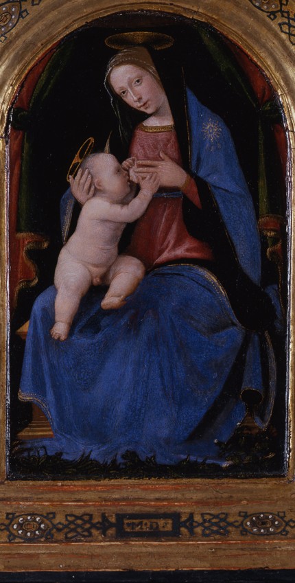 Triptych, central panel: Enthroned Maria lactans de Mariotto di Bigio Albertinelli