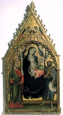 Madonna and Child with St. Philip and St. John the Baptist (tempera on panel) de Mariotto  di Nardo