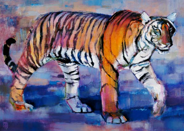 Tigress, Khana, India, 1999 (oil on canvas)  de Mark  Adlington