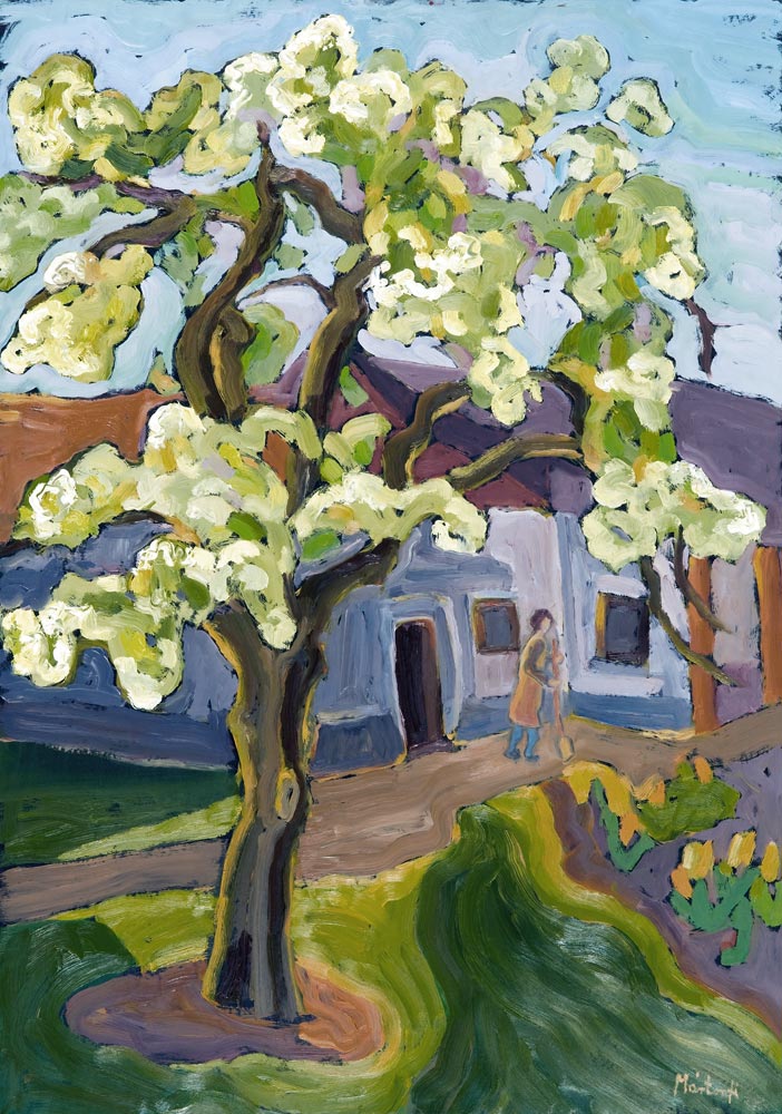 Blooming Pear Tree, 2008 (oil on board)  de Marta  Martonfi-Benke