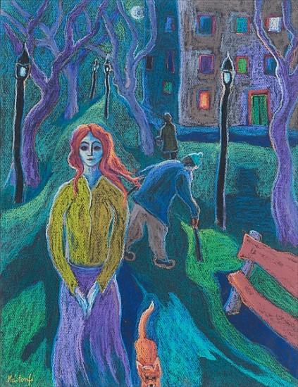 Evening Walk, 2005 (pastel on paper)  de Marta  Martonfi-Benke