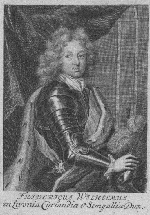 Portrait of Frederick William Kettler (1692-1711), Duke of Courland and Semigallia de Martin Bernigeroth