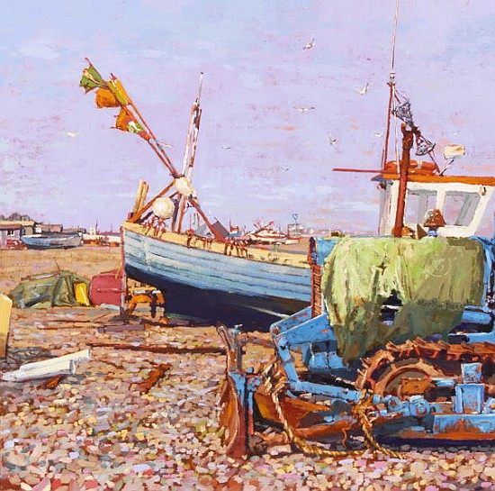 Clear Blue Day (Aldeburgh Beach) 2006 (oil on canvas)  de Martin  Decent