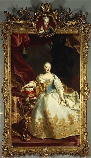 Portrait of Empress Maria Theresa with Joseph II as a child de Martin Meytens the Younger
