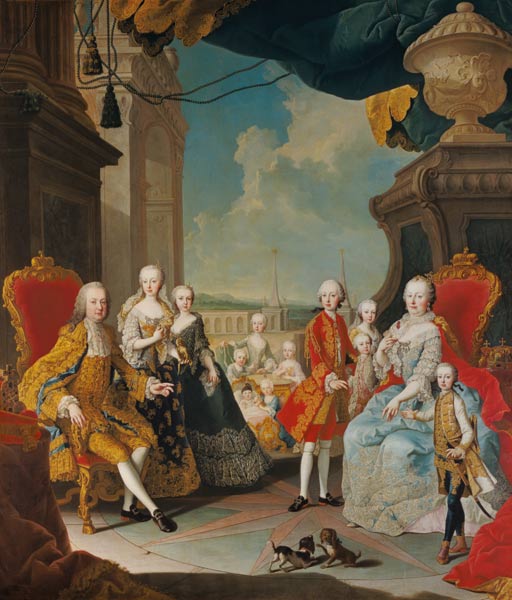 Maria Theresia in the circle of her family de Martin Mytens