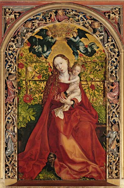Maria in the rose grove de Martin Schongauer