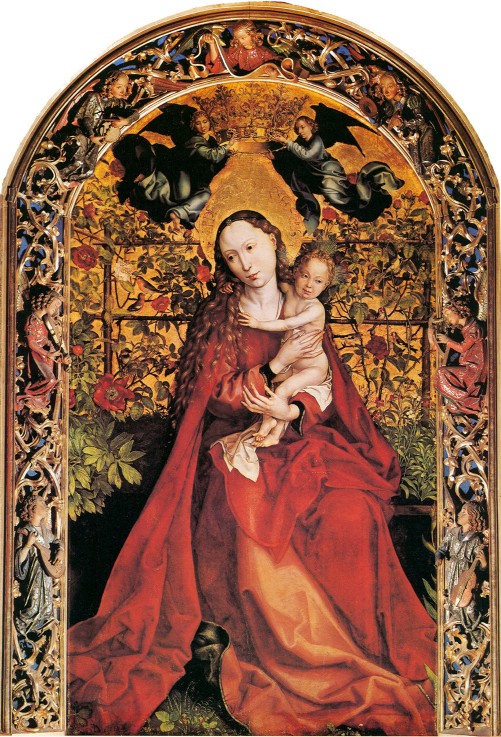 Madonna in Rose Garden de Martin Schongauer