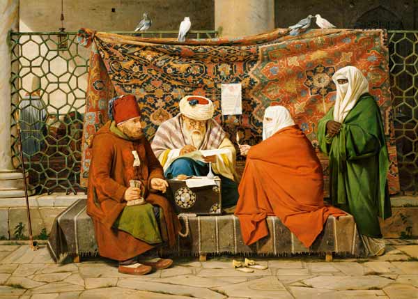 A Turkish notary at the writing of a marriage-cert de Martinus Roerbye