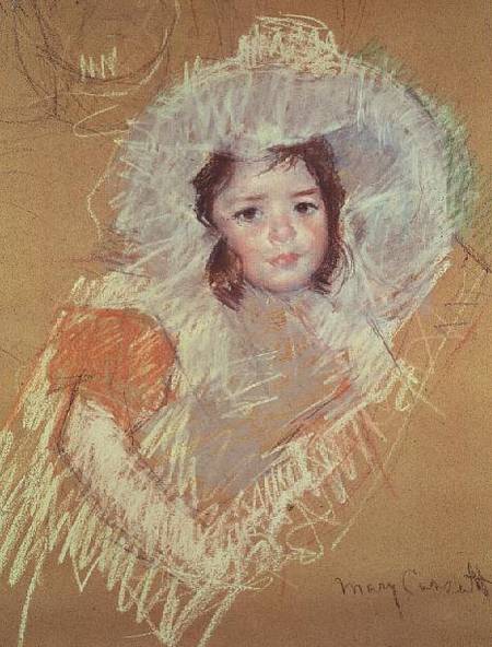 Head of a young girl de Mary Cassatt