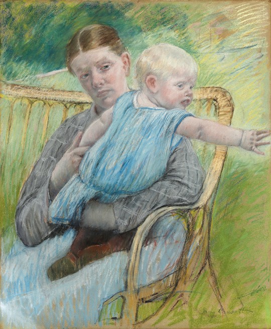 Mathilde Holding Baby de Mary Cassatt