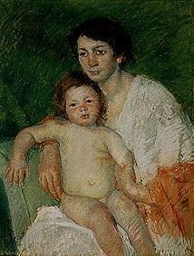 Mother and child. de Mary Cassatt