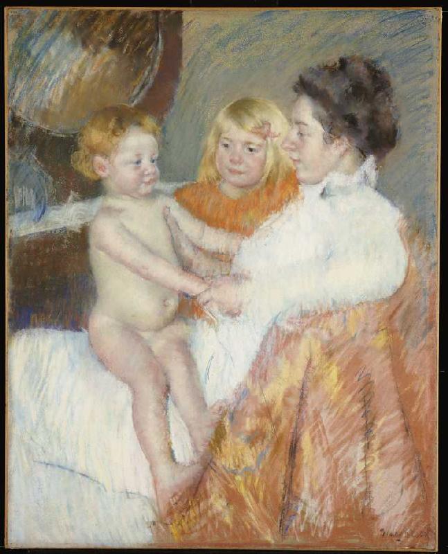 Mother with Sara and the Schwesterchen de Mary Cassatt