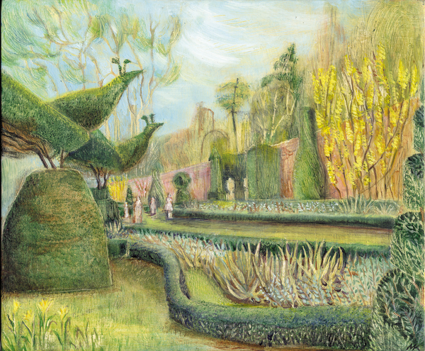 The Long garden, Cliveden: Topiary de Mary Kuper