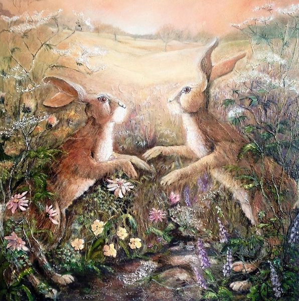 Hares at dawn de Mary Smith