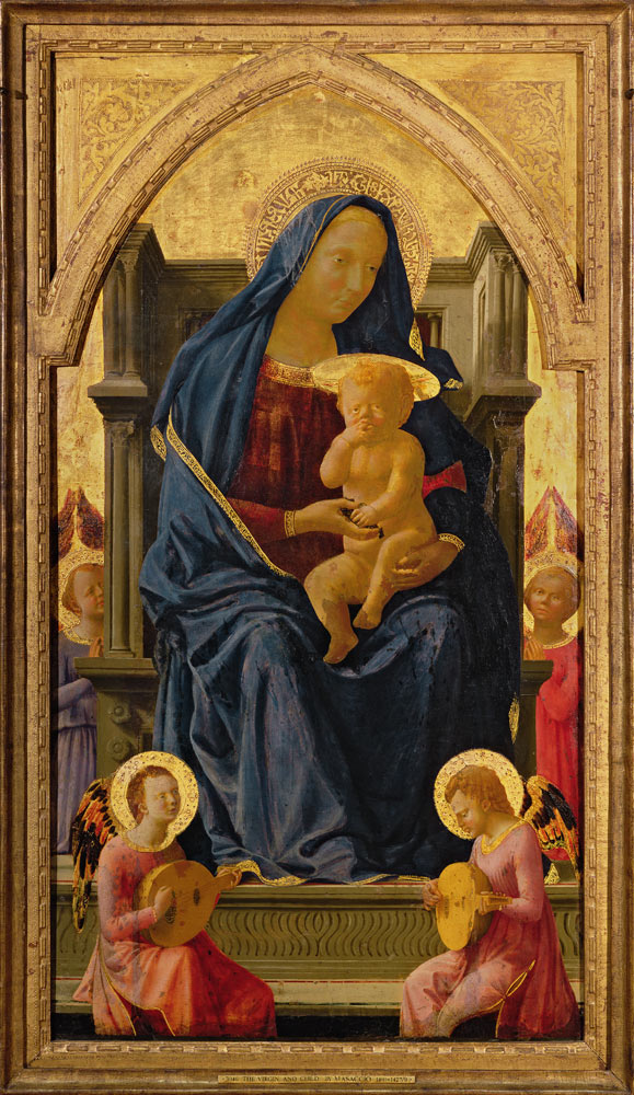 Virgin and Child, 1426 (tempera on panel) (see 199298 for detail) de Masaccio