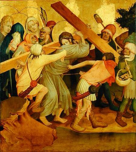 Christ Carrying the Cross, panel from the St. Thomas Altar from St. John's Church, Hamburg de Master Francke