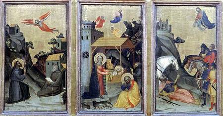 The Stigmata of St. Francis, The Nativity and The Conversion of St. Paul de Master of the Accademia Misericordia