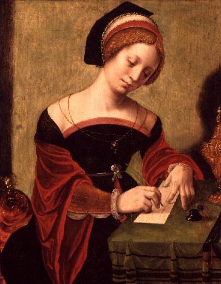 Portrait of a Lady as the Magdalen de Master of the Female Half Lengths