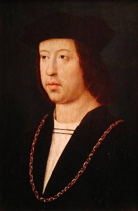 Portrait of Ferdinand II (1452-1516) King of Spain de Master of the Legend of St. Madeleine