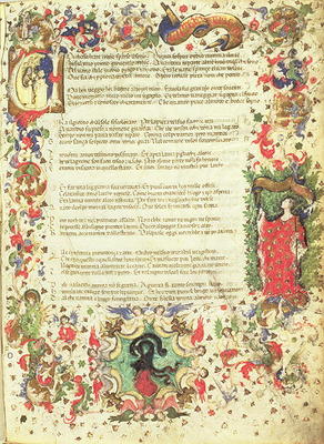 Illustrated Page from the Triumph by Petrarch (miniature) de Master of the Novella PD