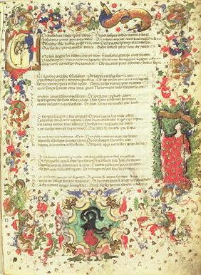 Illustrated Page from the Triumph by Petrarch (miniature)