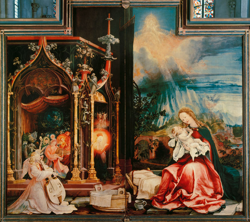 Gr??newald,Isenheim Alt.Mystical Nativity de Mathias (Mathis Gothart) Grünewald