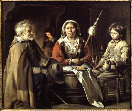 Peasants in an Interior de Mathieu Le Nain
