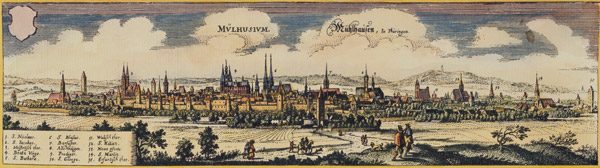 View of M??hlhausen de Matthäus Merian el Viejo