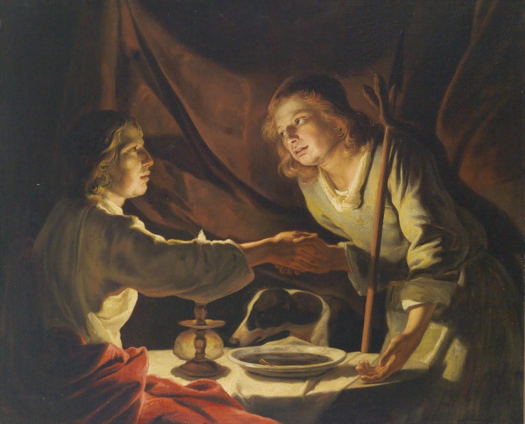 Esau and Jacob de Matthias Stomer
