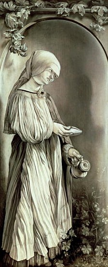 St. Elizabeth of Hungary (1207-31) 1509 (grisaille) de Matthias (Mathis Nithart Gothart) Grunewald