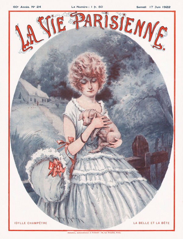 Das Magazin "La Vie Parisienne". Titelseite de Maurice Milliere